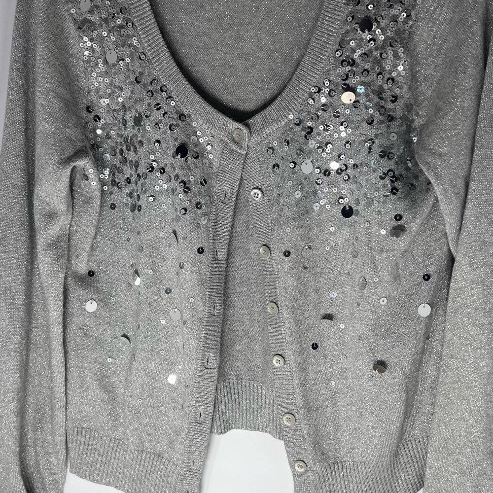 Justice Sparkling Gray Cardigan